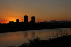 Sunset at Tama River
