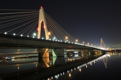 Night View of Daishihashi Bridge