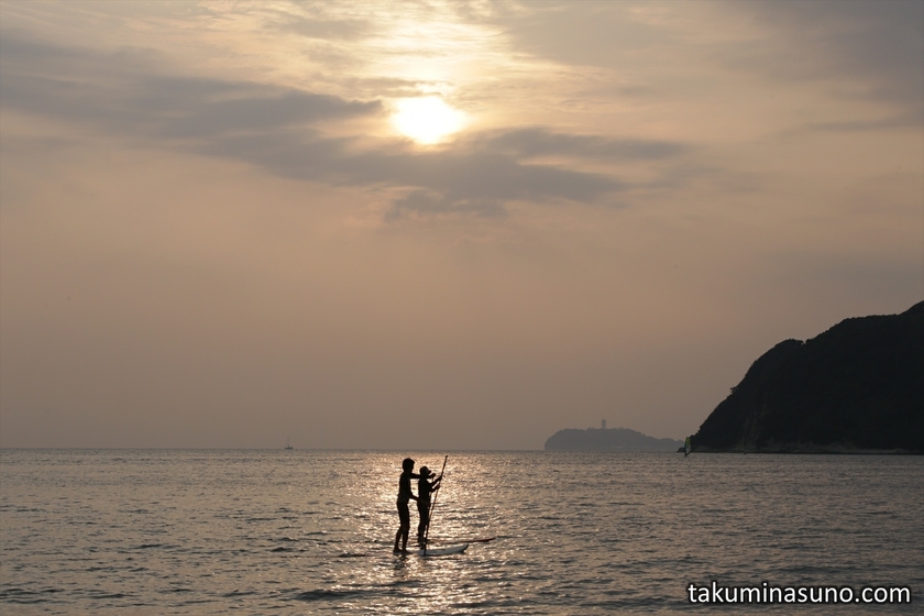 Couple Surfing at Hayama